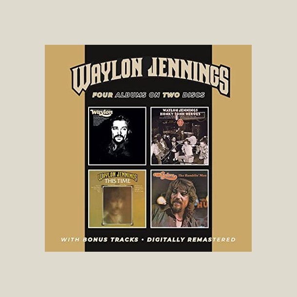 Waylon Jennings - Lonesome, On'ry & Mean/Honky Tonk Heroes/This Time/The Ramblin' Man + bonus Teracks [2 CD]